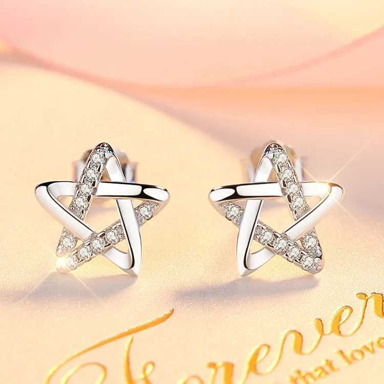925 sterling silver zircon earrings suitable for women new fashion exquisite student girlfriends jewelry accessories wedding parties W240803