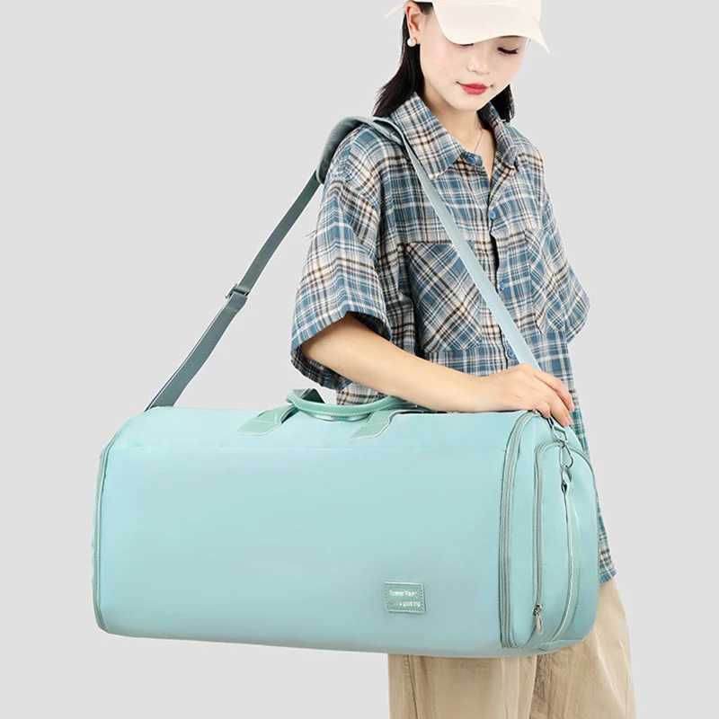 Foldable fitness shoulder bag set Western style clothing storage bag waterproof training yoga womens cross bag W240906