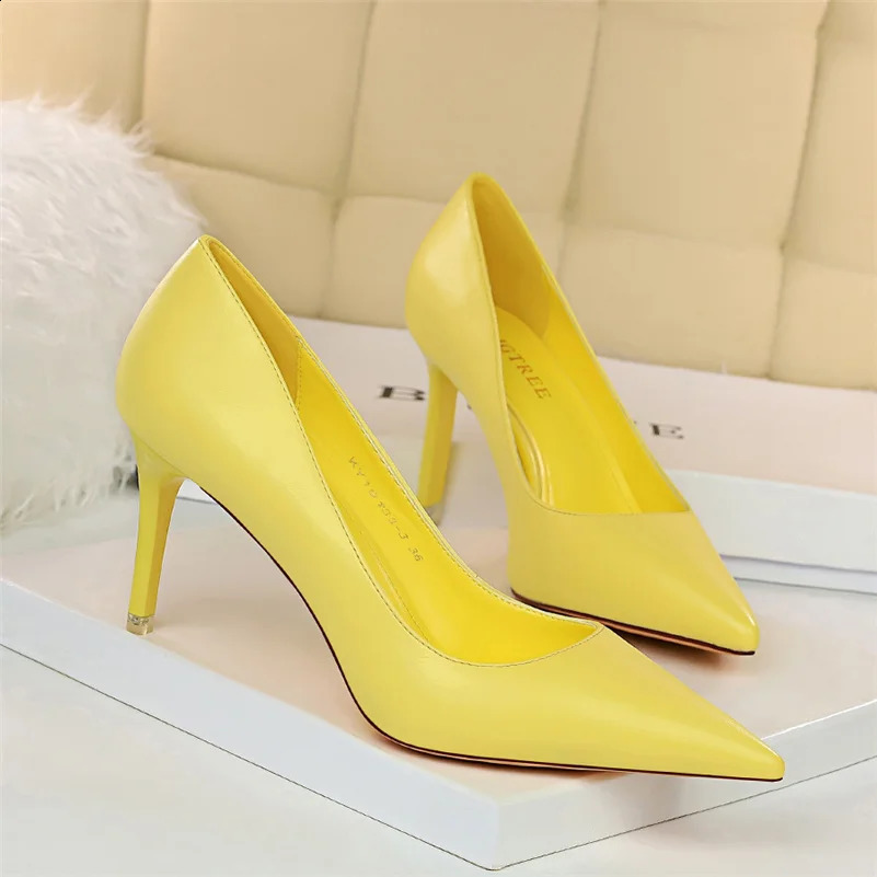 Women 7.5cm 10.5cm High Heels Pumps Lady Wedding Bridal Scarpins Stripper Middle Low Heels Plus Size Fetish Party Classic Shoes 240904