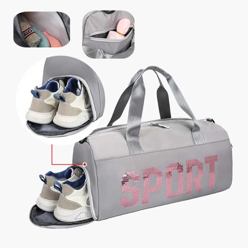 Mens Fitness Bag Waterproof Swimming Travel Set Large Yoga Training Shoes Pocket Fitness Shoulders Bolsas Womens Sports W240906