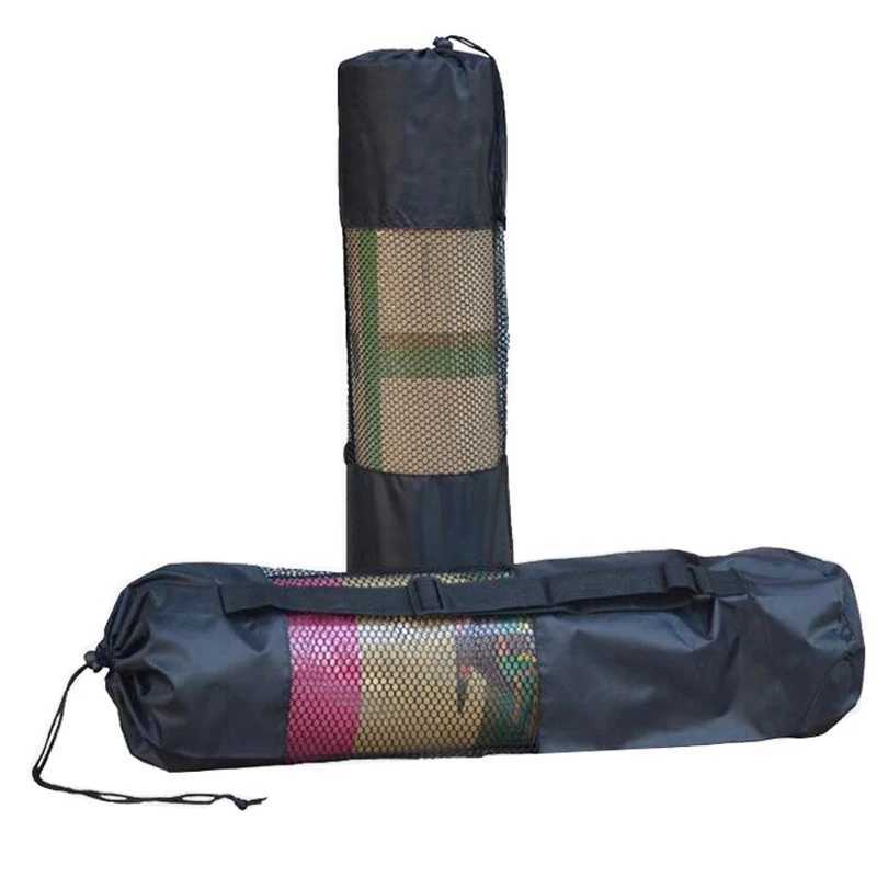 New black yoga backpack yoga mat bag waterproof backpack nylon Pilates carrier mesh adjustable belt W240906