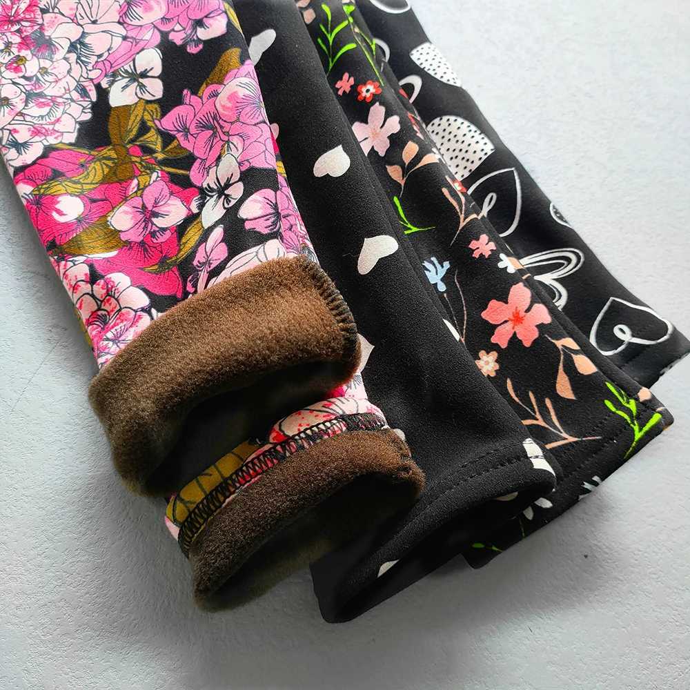 Spring Autumn Girls Pants Winte Baby Girls Thin Fleece Leggings Sweet Retro Camouflage Floral Slim Trousers Children Clothing Y240906