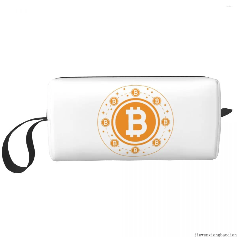 Cosmetic Bags Crypto Magic Travel Bag Cryptocurrency Blockchain Btc Makeup Toiletry Organizer Ladies Storage Dopp Kit fashionable item zhanyishengli