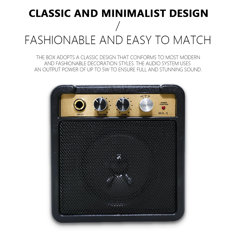 Portable Speakers MA-5A 5W High-power Bluetooth Speakers Portable Outdoor Stereo Surround Sound Music Center with Boombox