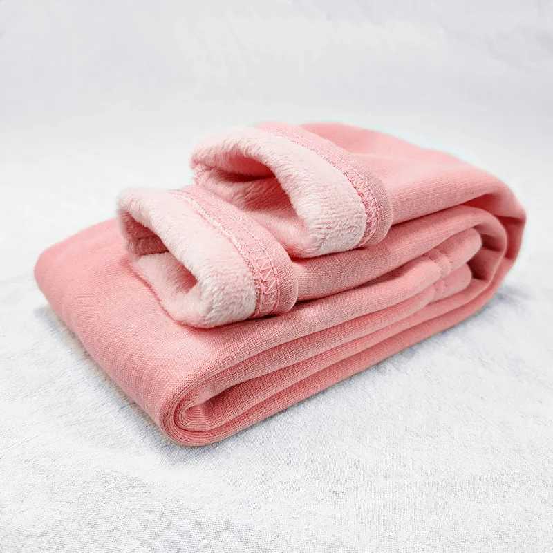 Clothing For Girls Pants Autumn Winter Plus Velvet Leggings Girls Slim Warm Girls Leggings Kids Trousers Y240906