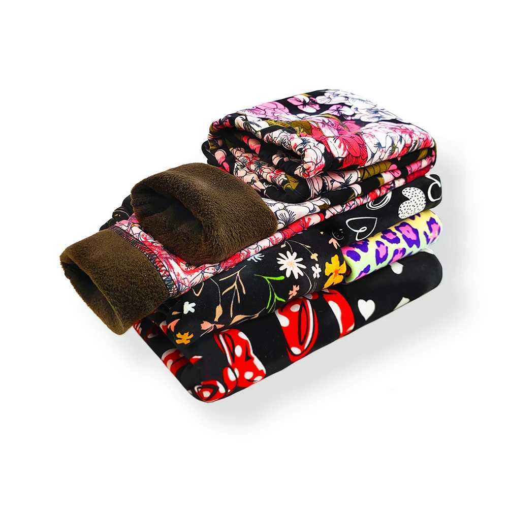 Spring Autumn Girls Pants Winte Baby Girls Thin Fleece Leggings Sweet Retro Camouflage Floral Slim Trousers Children Clothing Y240906