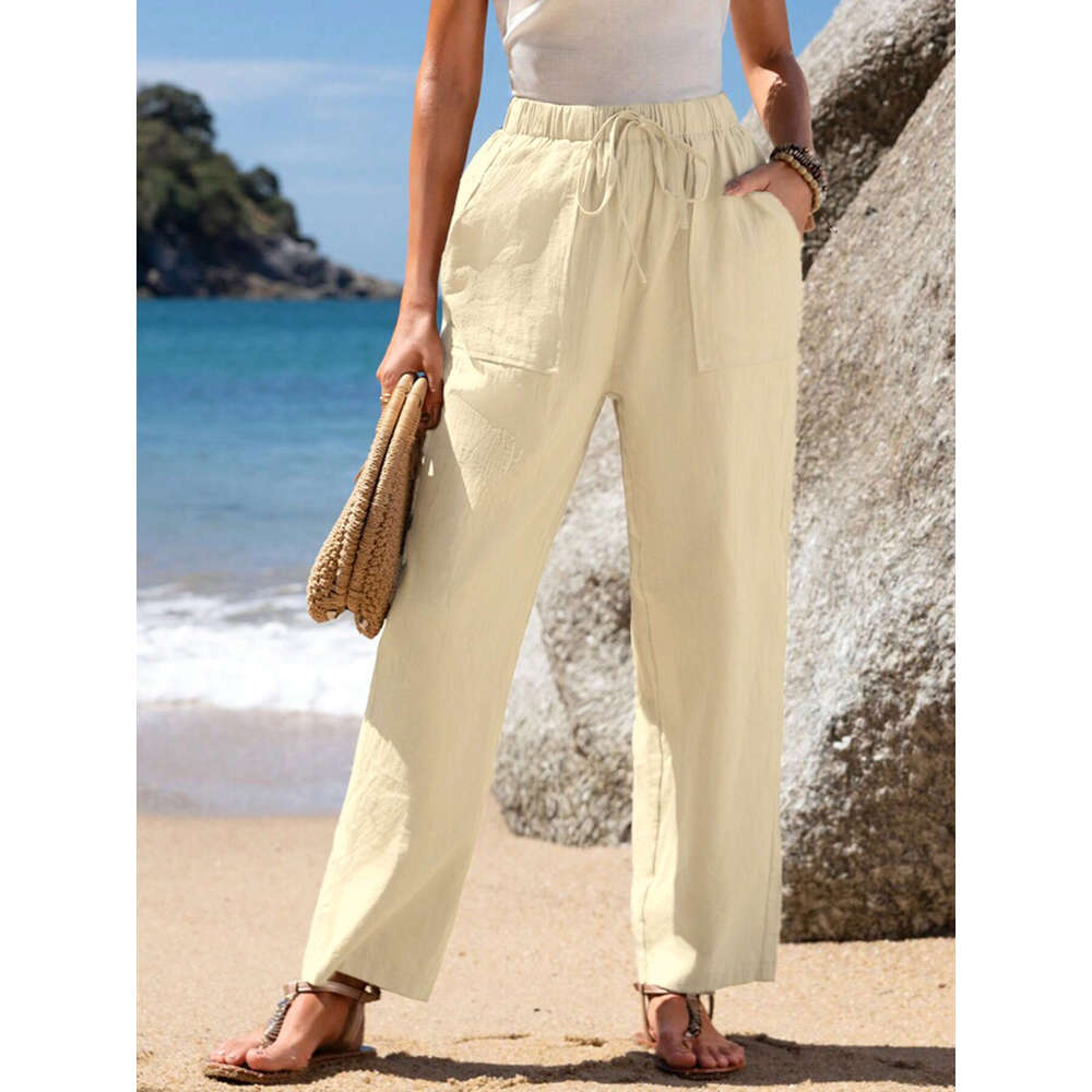 2024 new loose casual for women's autumn winter wide pants with a hanging feeling straight leg pants, long and high-end