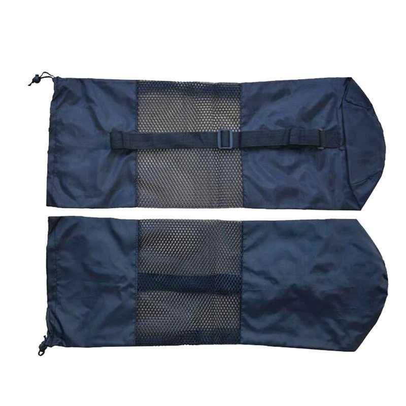 New black yoga backpack yoga mat bag waterproof backpack nylon Pilates carrier mesh adjustable belt W240906
