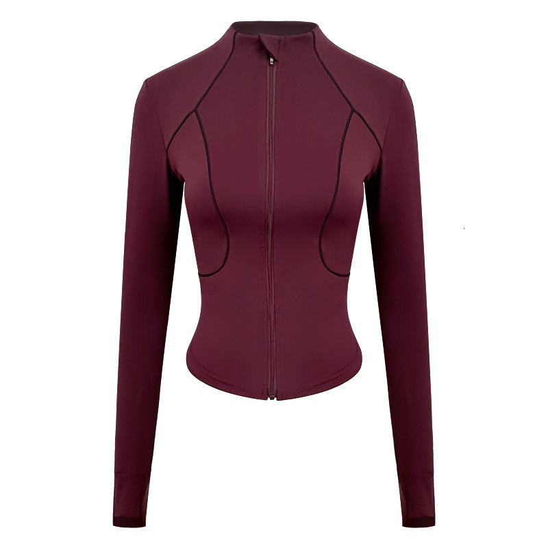 Yoga jacket women's new slim fit, breathable sports cycg suit, outdoor running design, long sleeved fiess suit