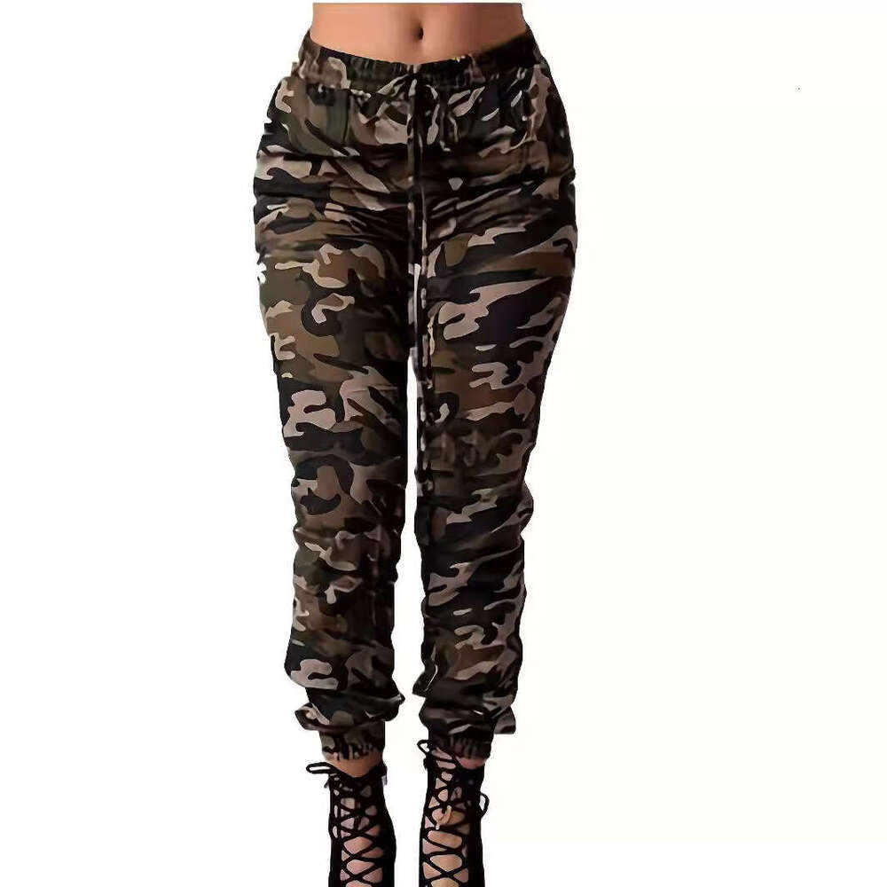 2024 New Casual Women's Camouflage Printed Pants, Mid Waist Leg Tights for Women