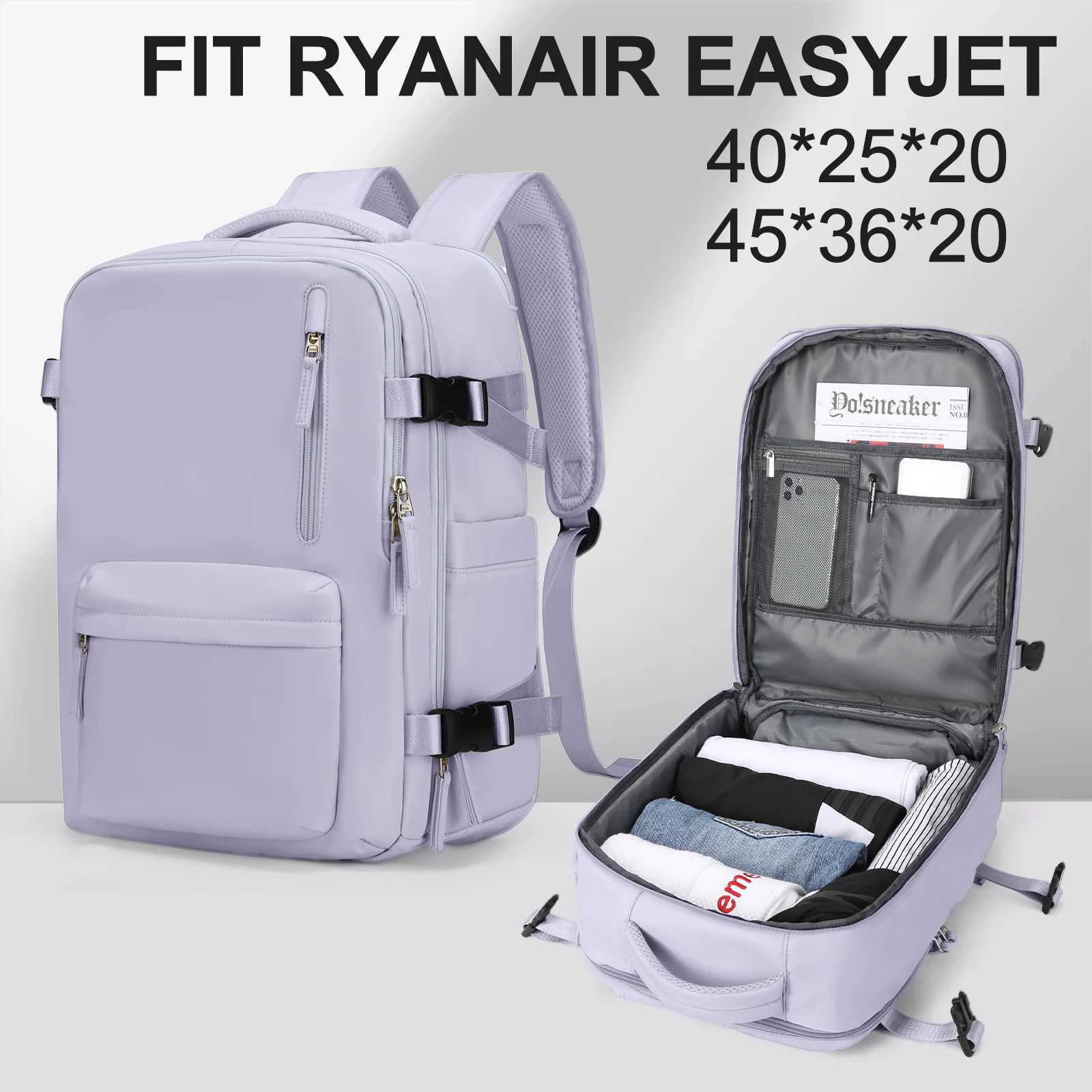Women s Cabin Travel Backpack Laptop Bag Large Capacity Easyjet Carry Ons 45x36x20 Ryanair 40x20x25 Water Resistant 240906
