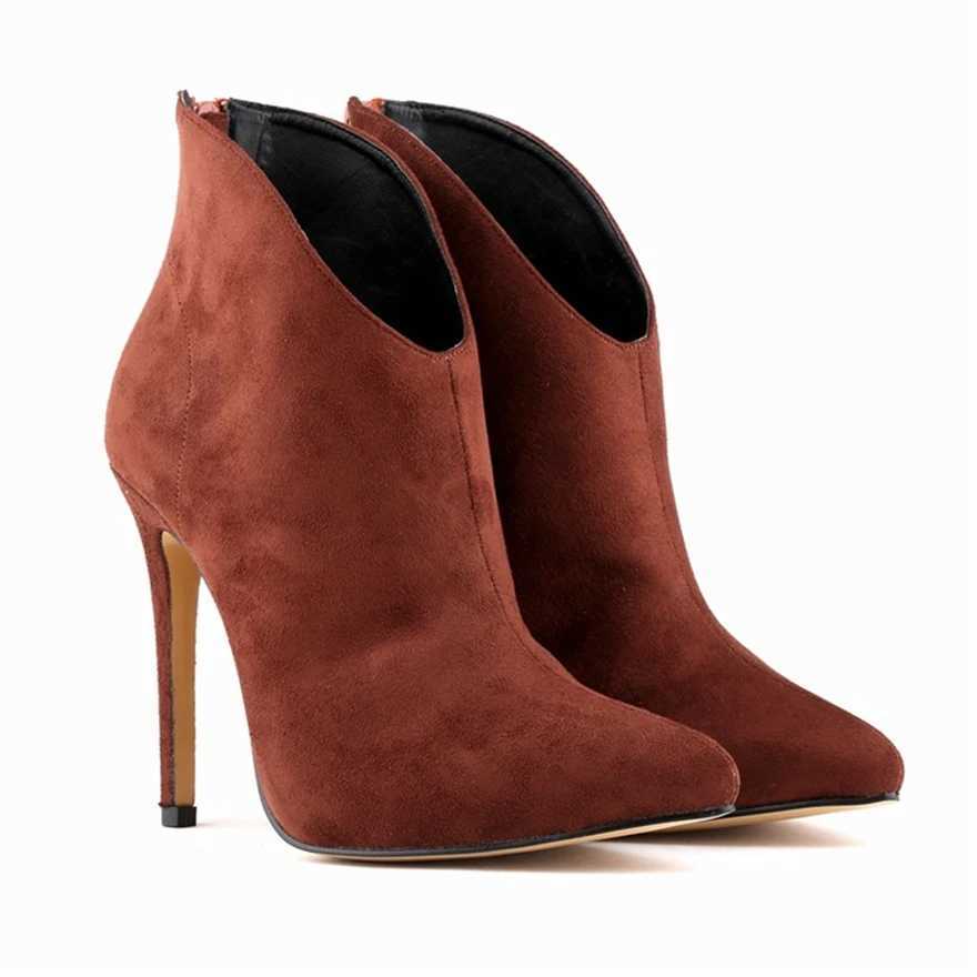 9-color slim high heels womens fashion boots new zipper soft floor corner toe party boots autumn elegant shoes CL240906