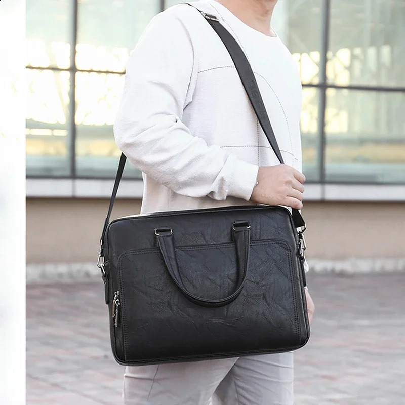 Business Handbag y Bag Notebook Mens Executive briefcase handbag Leather Womens 240906