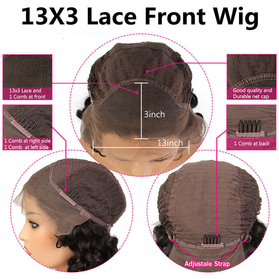 Yomagic Pink Synthetic 13X3 Front With Baby Hair Straight Heat Resistant Lace Wigs For Women Pre Plucked