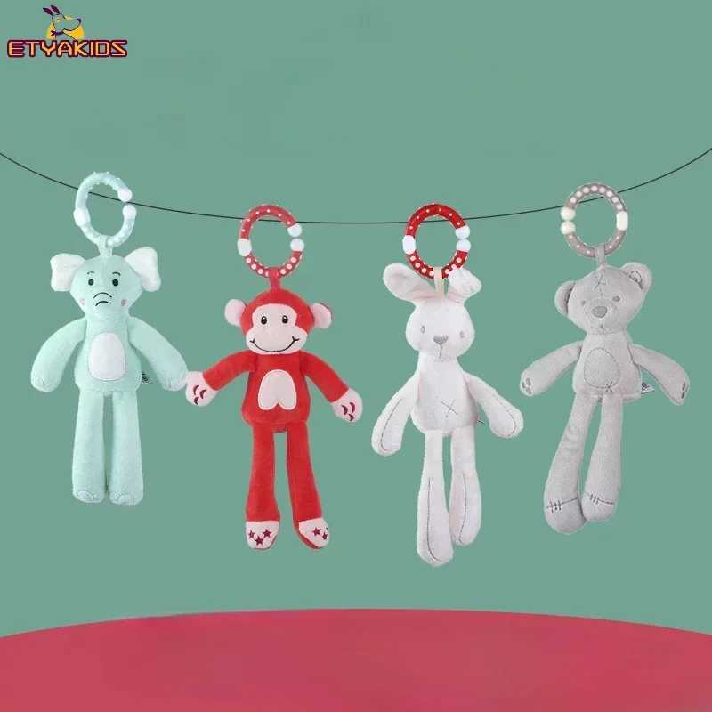 Baby Mouse Mobile Baby Toy Cart Bed Hanging Rabbit Elephant Baby Bed Hanging Bell Plush Toy 0-12 Months W240815