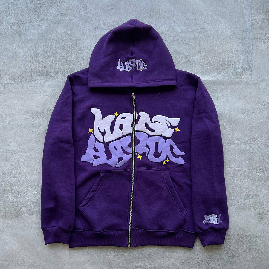 Designer Men's Hoodie Foam Letter Print Cardigan Street Hip Hop Men's and Women's Sports Loose Casual Hoodie
