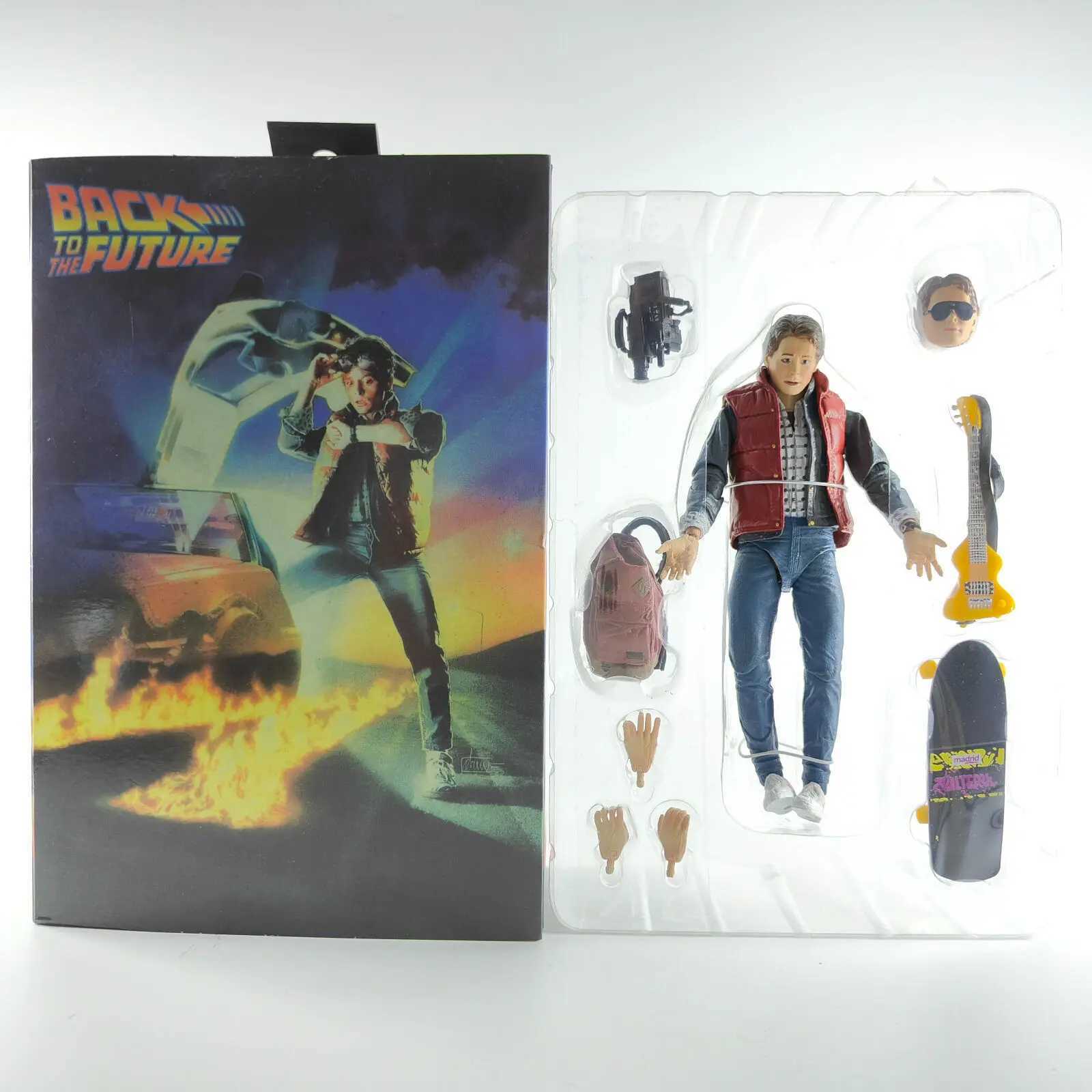 Neca Guitar Marty Figure Back to the Future Part II 1985 Guitar Marty McFly Audition Action Figure Model Toy for Birthday Gifts W240905