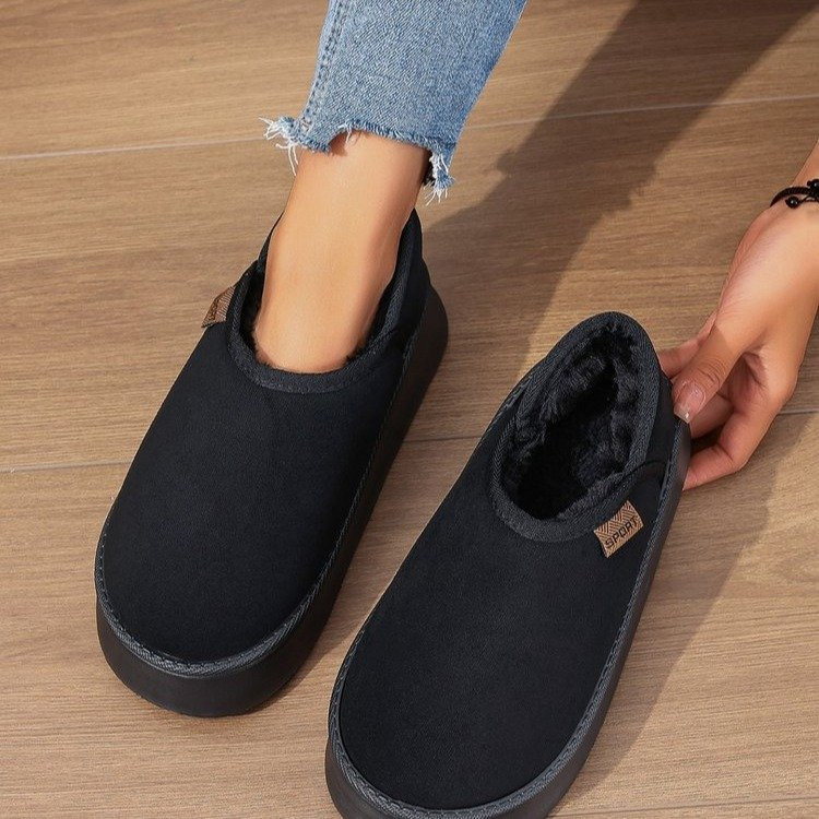 PD new wear thick soled bread shoes female winter thickened 2023 new winter ins warm cotton shoes