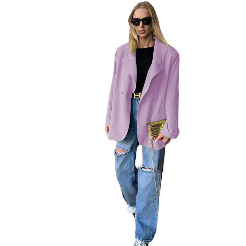 2024 autumn new fashion long women's clothing casual temperament commuting small suit for women