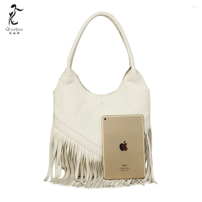 Shoulder Bags 2024 Leather Women's Handbag First Layer Cowhide New Casual Tassel Bag A Generation Of Hair