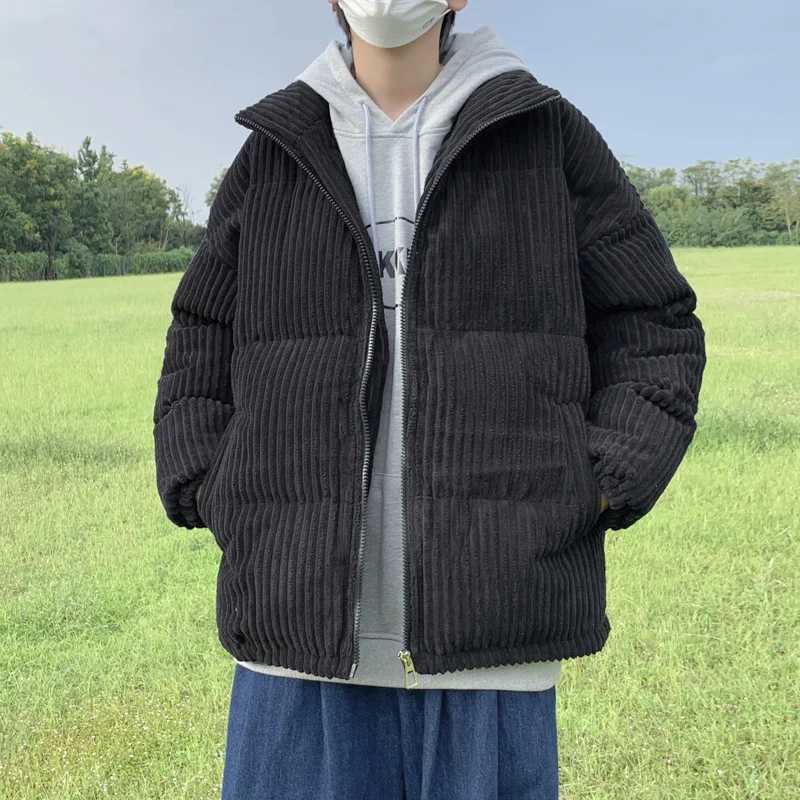 Men And Women Jacket Corduroy Collar Bread Lovers Winter Cotton-padded Joker Loose Couple Thicken Clothes Wool Warm Coat M240906
