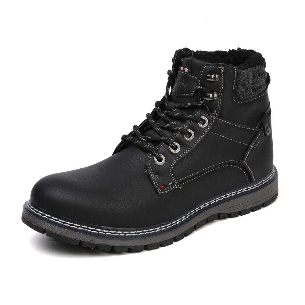 Penicfine Mens Winter Hiking Warm Plus Ing Snow Boots Outdoor Waterproof Non-Slip Trekking Walking Booties 241112