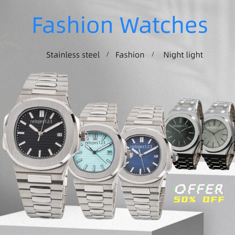 Watches Men's watches Mechanical watches All stainless steel watches Sapphire luminous watches Business casual watches Montre 2813 movement fashion watches
