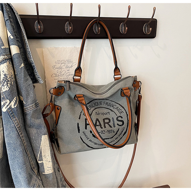 2025S designer Retro fashion handbag large-capacity summer new casual women bag retro all-match canvas bag shoulder bag women bag