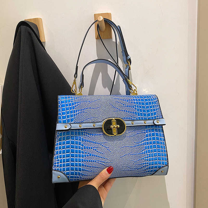 Crocodile Pattern Handbag Women's Bag Trendy Shoulder Bag Large Capacity Crossbody Bag Women's Bag 240915