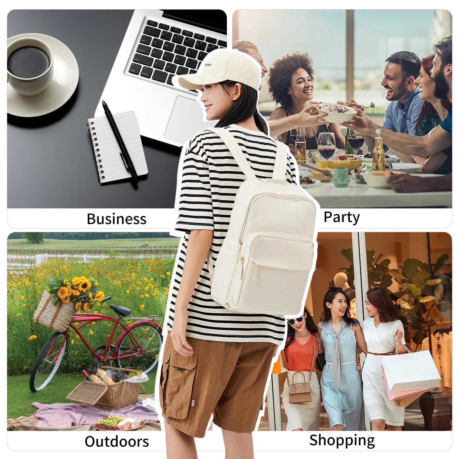 Laptop Backpack for Women 15 6 Inch Computer Cute Travel Purse Waterproof Work Business Teacher Bags Carry on 240906