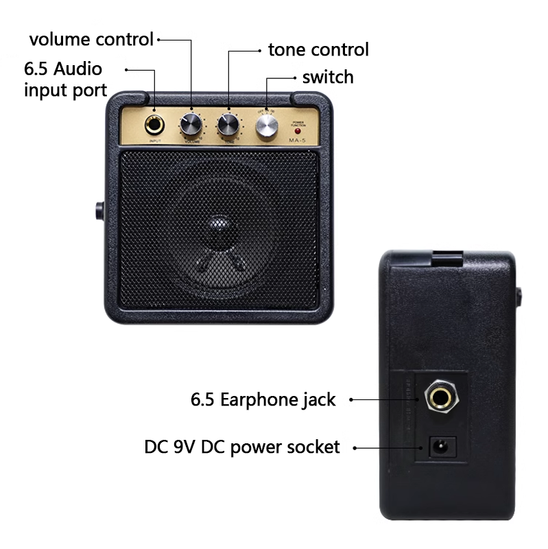 Portable Speakers MA-5A 5W High-power Bluetooth Speakers Portable Outdoor Stereo Surround Sound Music Center with Boombox