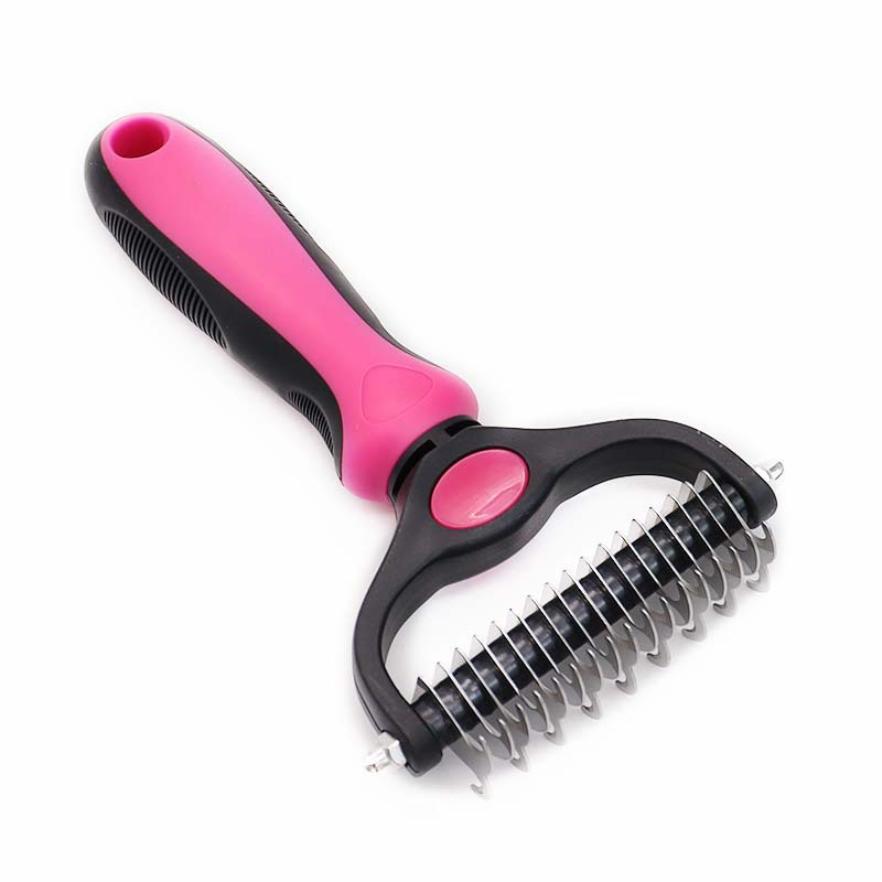 Pet supplies Stainless steel double-sided knot rake comb cat and dog comb cleaning beauty hair removal comb knot comb durable and convenient suitable 