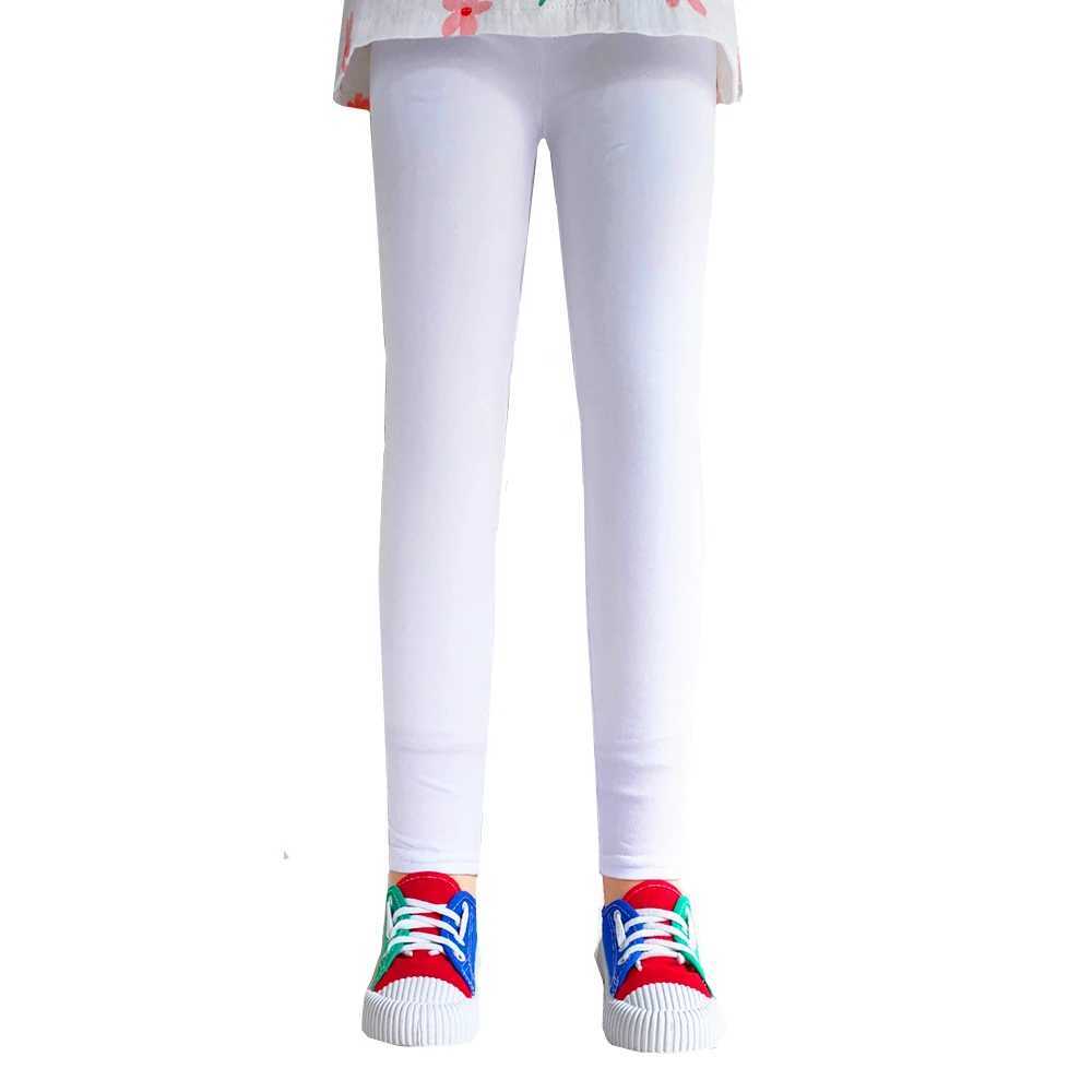 Girls Clothes Spring Leggings 2024 New Kids Pants Girls Milk Silk Slim Tight Pants Summer Candy Color Korean Childrens Pants Y240906