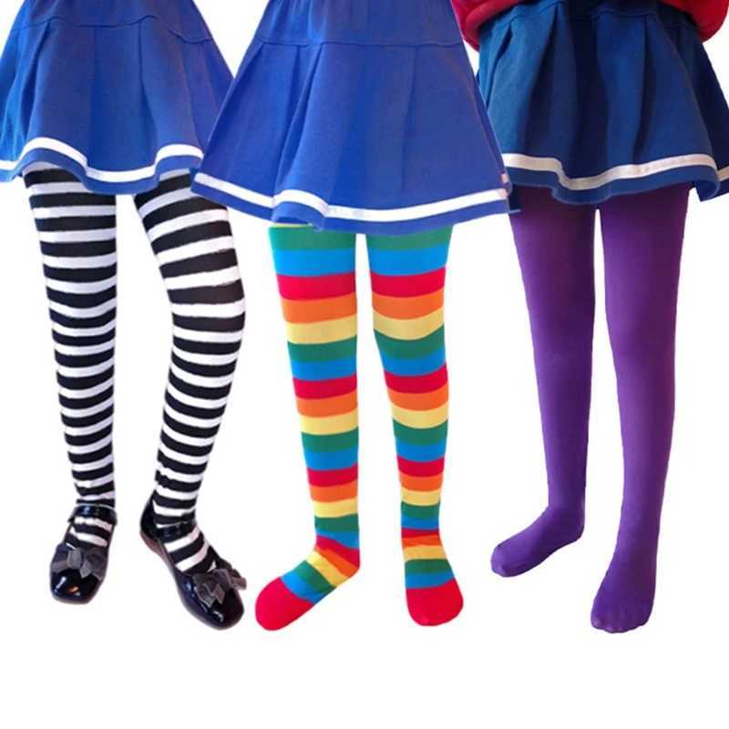 Halloween Cosplay Children Stripe Pantyhose Stockings Baby Boys Girls Christmas Tights Kids Masquerade Party Costumes Y240906