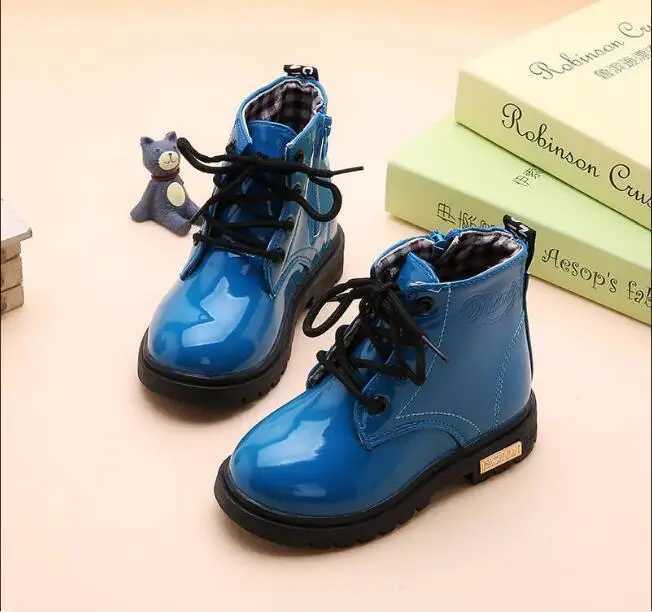 Winter Children Shoes PU Leather Waterproof new Boots Kids Snow Boots Plus velvet to keep warm Girls Boys Rubber boots Fashion M240906