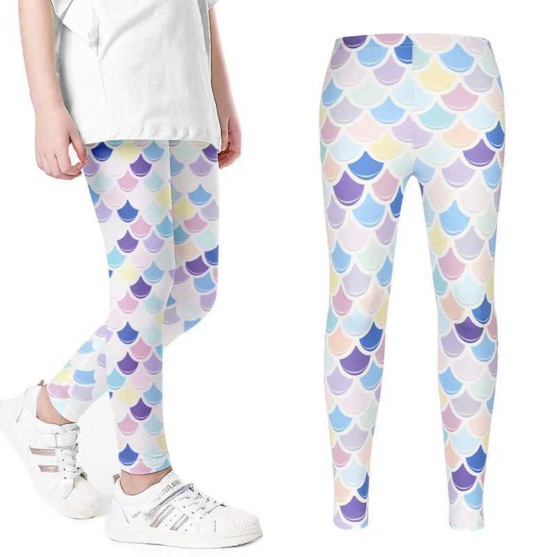Kids Leggings for Girls Children Elastic Pencil Pants Fashion Print Skinny Trousers Baby Casual Outdoor Wear Artistic Clothes Y240906