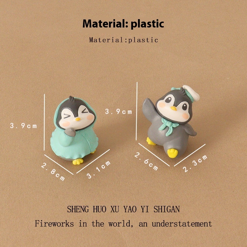 Pint-Sized Penguin Figure Collection Unique Artistic Toy Crafts Ideal for Desktop Decoration