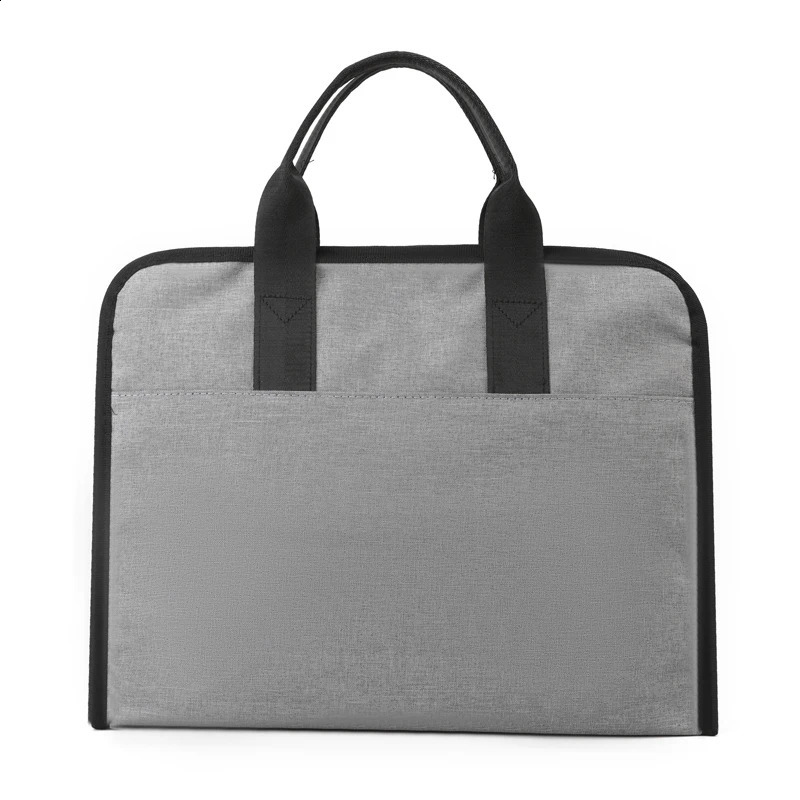 Laptop bag business personnel storage file large capacity zipper waterproof conference customized briefcase 240906
