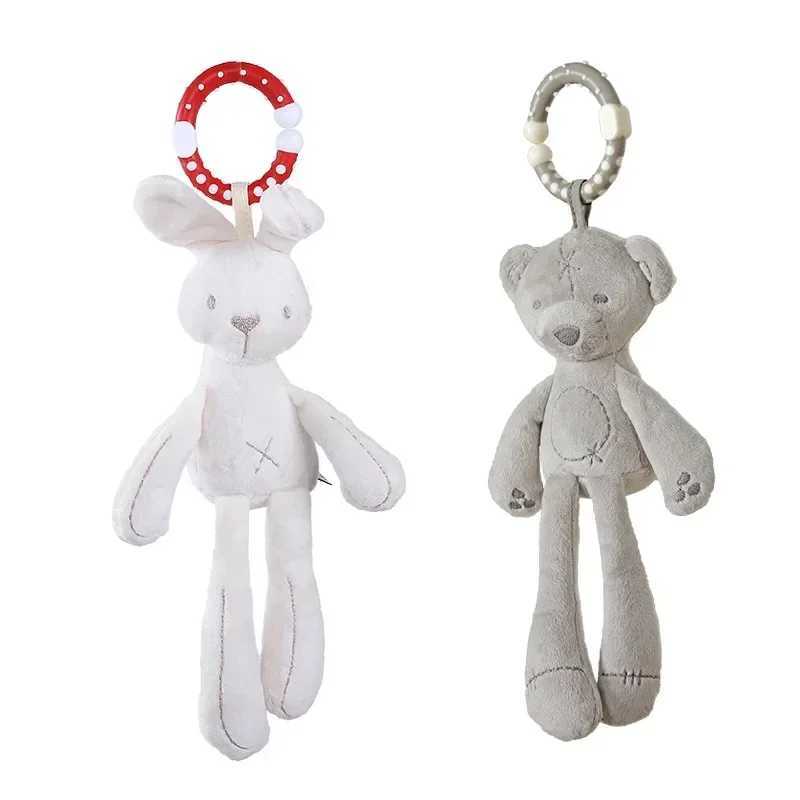 Baby Mouse Mobile Baby Toy Cart Bed Hanging Rabbit Elephant Baby Bed Hanging Bell Plush Toy 0-12 Months W240815