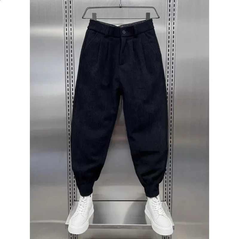Cowboy shorts mens autumnwinter casual youth solid color zipper leggings Plankton handsome rabbit pants 240905