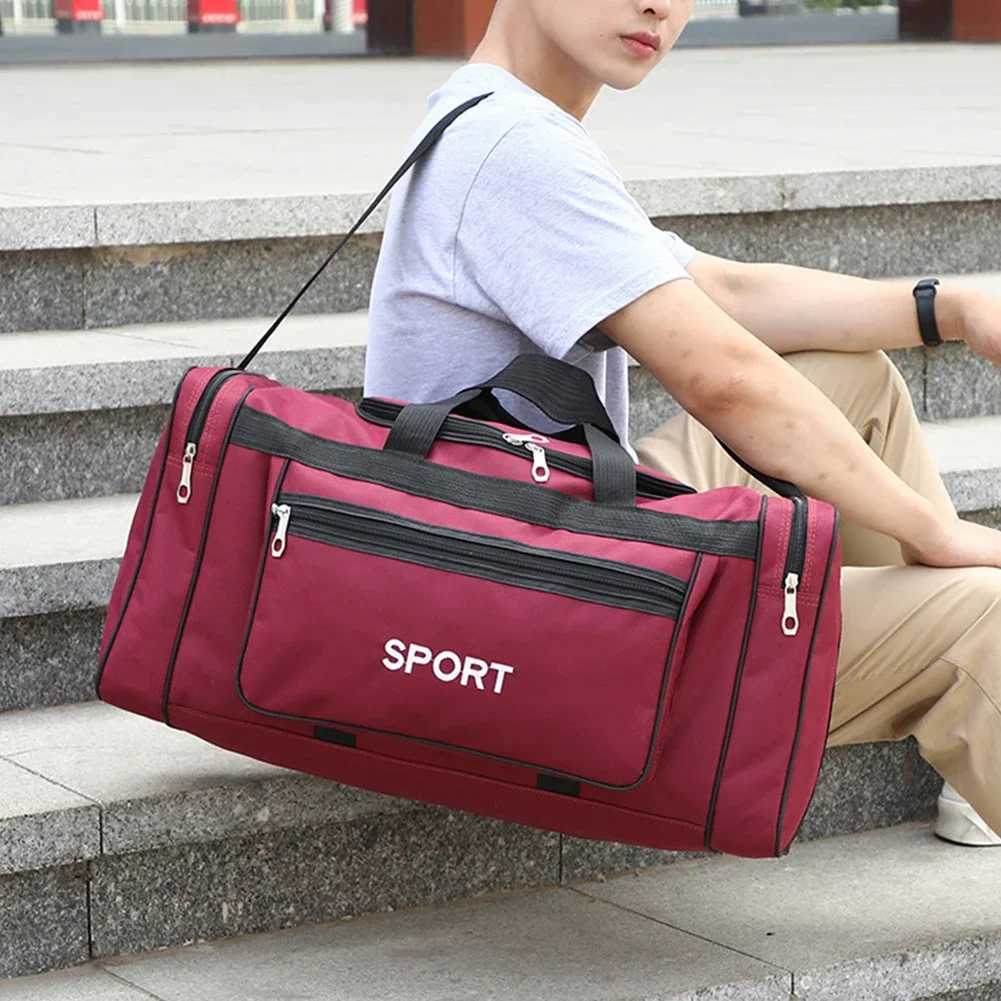Portable fitness bag large capacity yoga sports backpack waterproof Oxford zipper mens yoga sports travel backpack W240906