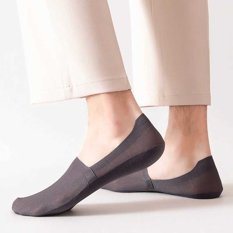 3 pairs/batch mens boat socks fashionable summer thin invisible socks breathable soft casual socks high-quality elastic mesh socks W240905
