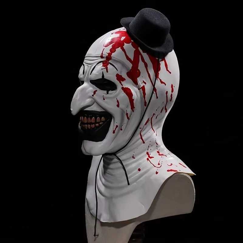 Halloween Joker Mask Latex Scary Clown Full Face Headdress Cosplay Masquerade Prop Halloween Costumes Decor Carnival Party PropsXJ240905