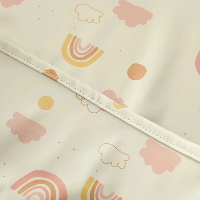Waterproof adjustable cute printed baby bib baby sleeveless bib with pocket feeding brushed apron baby products childrens accessories 24906