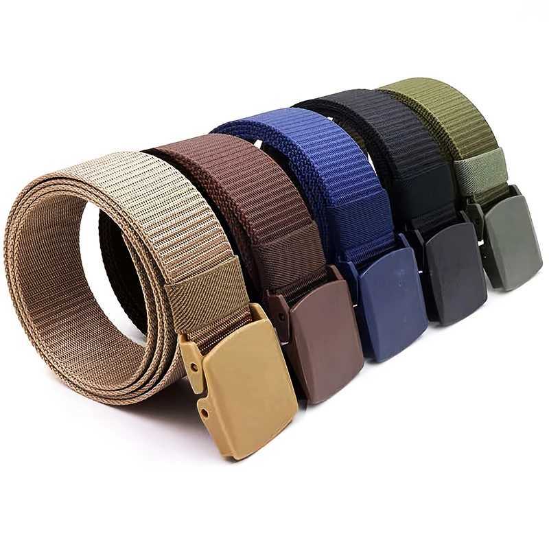 Mens nylon strap multifunctional tactical strap mens outdoor canvas strap metal free automatic buckle strap W240905