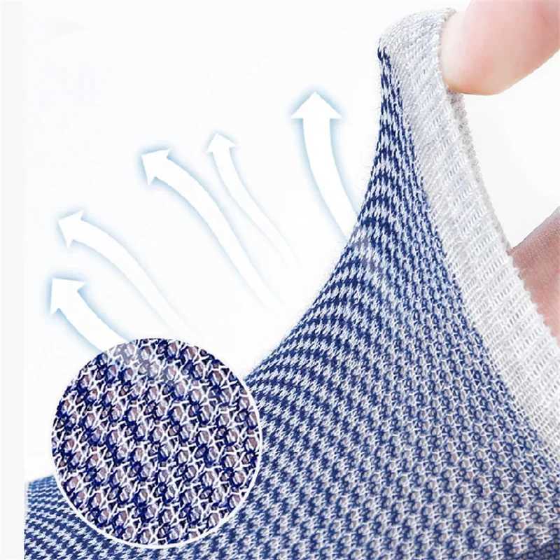5 pairs/pack 2021 mens mesh breathable short socks mens sweat absorbing silicone cotton socks mens invisible socks W240905