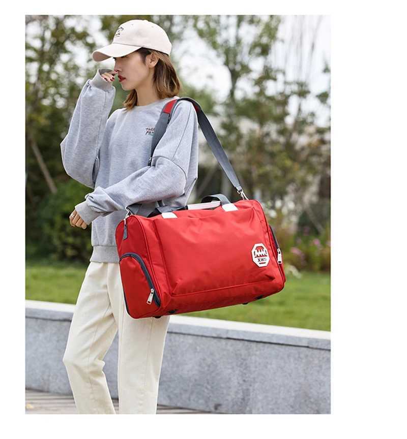 Fashionable outdoor waterproof nylon sports and fitness bag mens and womens training and fitness travel handbag yoga mat bag Sac sports bag W240906