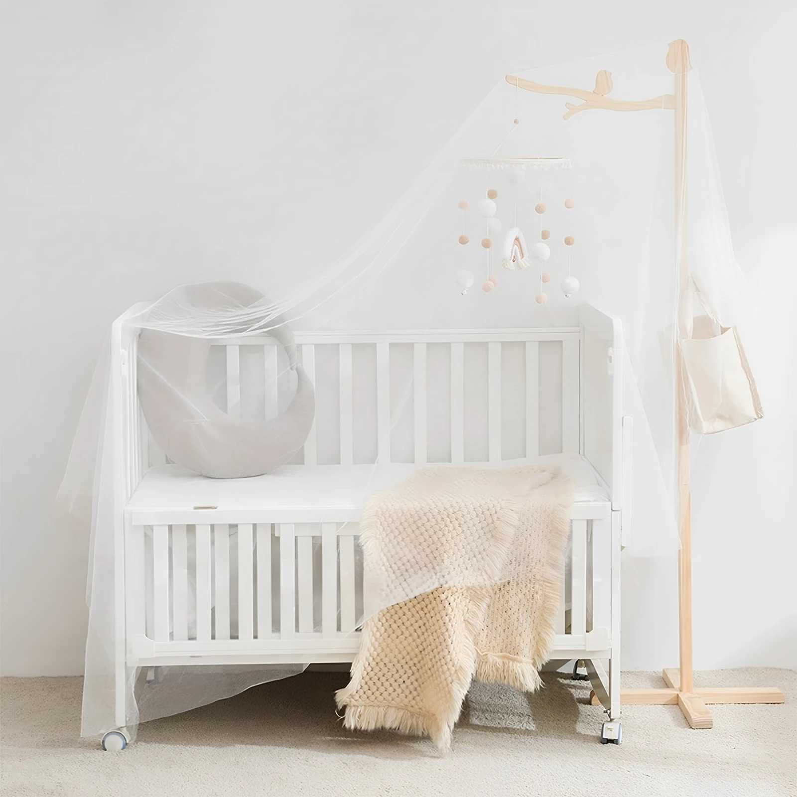 Crib Mobile Arm Wooden Bed Clock Floor Bracket Mosquito Net Hanger for Nursery Hanger Joystick Toy Rod Mobile Hanger W240815