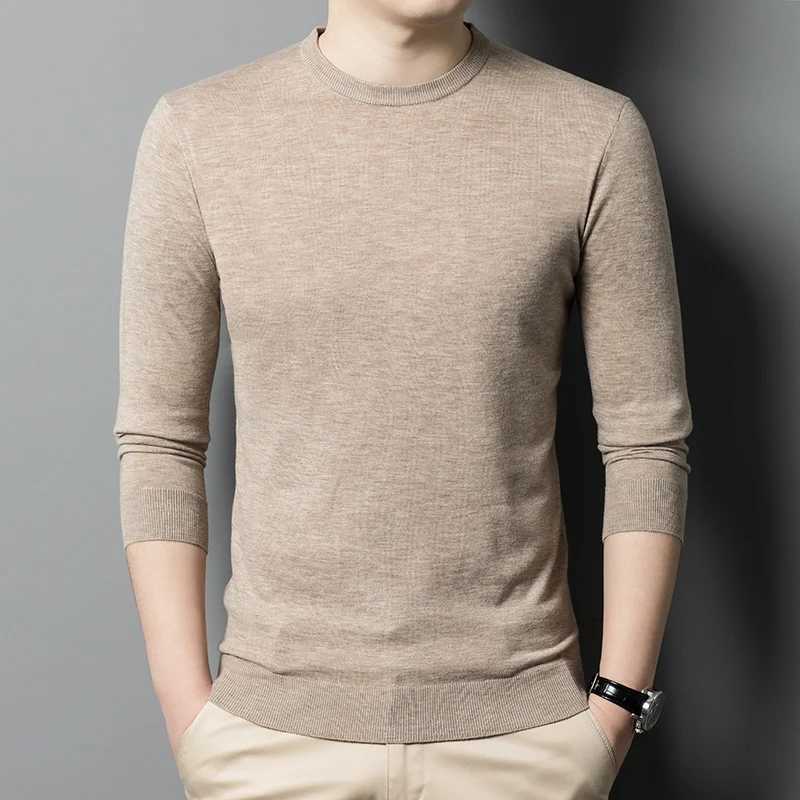 Smart Casual Autumn New Sweaters Mens Solid O-Neck Simplicity Fashion All-match Office Social Long Sleeve Pullovers Knitted Top Y240906