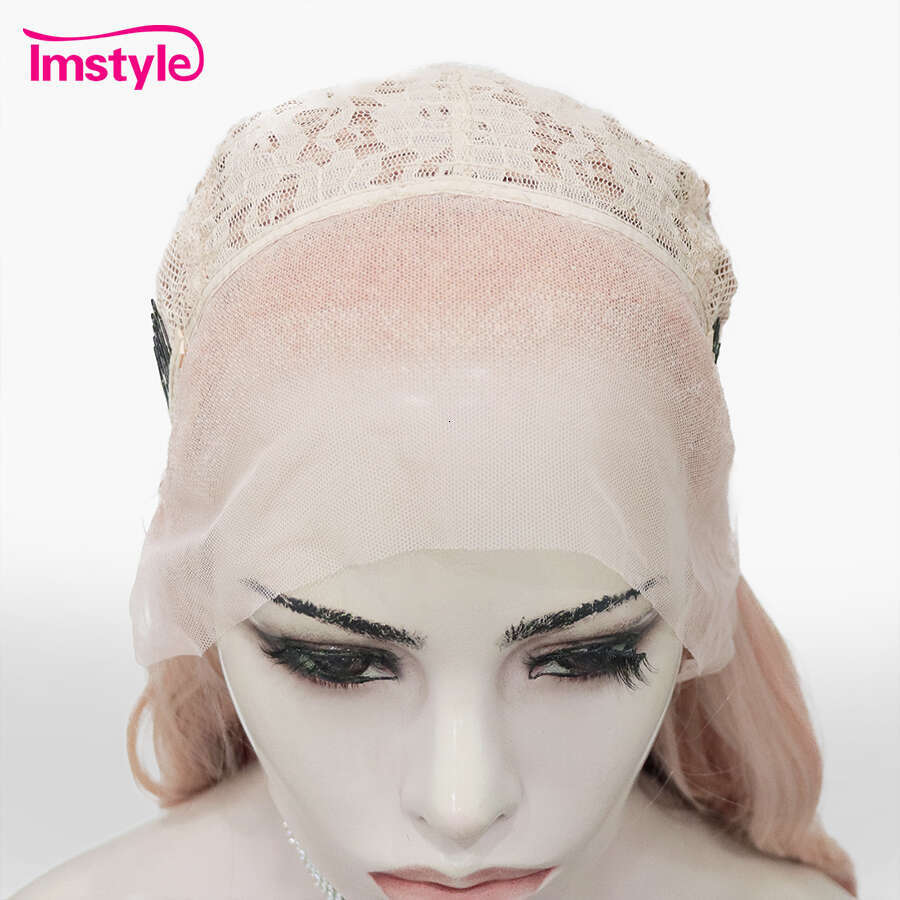 Imstyle Synthetic Front Ombre Orange For Women Wavy Long Lace Wig Heat Resistant Fiber Cosplay Wigs
